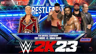 Cody Rhodes vs Roman Reigns UNIVERSAL WWE 2K23 Gameplay 4K *Legend Difficulty*