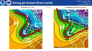 Atmospheric river to bring heavy precipitation (rain and snow) Friday into Saturday with high wind
