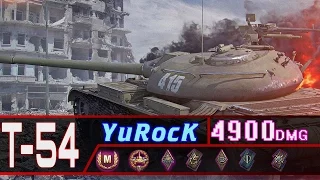 T-54 загнанный в угол взрывает БК!