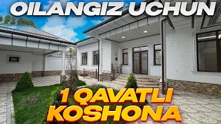 Оилангиз учун 1 қаватли КОШОНА #УЧАСТКА | ПРОЕКТИ ЗЎР | РЕМОНТ 👍 #ташкент #ховли #uybozor #uylar