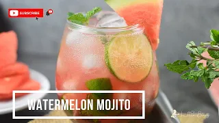 WATERMELON MOJITO REFRESHING SUMMER DRINK NON ALCOHOLIC RECIPE