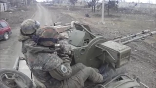 War | Ukraine War. Ukrainian Paramilitary in Heavy Combat Helmet Cam Firefight and Clashes