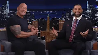 The Rock & Roman Reigns Confirms Wrestlemania 39 Match on The Late Late Show