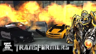 Bumblebee vs Barricade - GTA San Andreas Transformers Mod