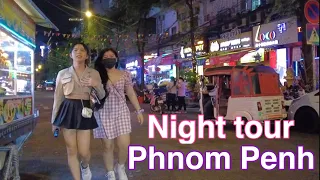 Nightlife tour in Cambodia | Phnom Penh street scene at night