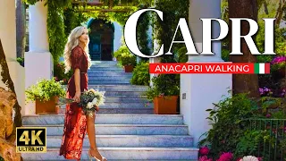 CAPRI 🍋 The Most Beautiful Island in Italy ❤️ ANACAPRI Walking Tour 4K