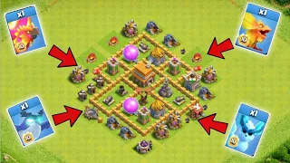 Max Town Hall 5 Base Vs Every Levels Max Pets  | Clash of clans | Coc Games