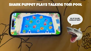 SB Movie: Shark Puppet plays Talking Tom Pool!