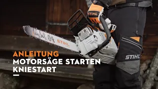 STIHL Motorsäge MS 261 C-M starten: Kniestart