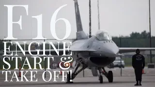 F16 Engine Start and Take Off