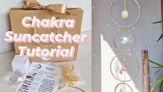 Chakra suncatcher DIY tutorial ♥️  how to make a suncatcher with crystals