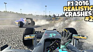 F1 2016 REALISTIC CRASHES #2