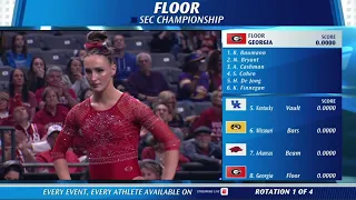 2022 SEC Gymnastics Champs Floor Afternoon Session 720p60 12620K