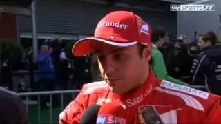 Interview with Felipe Massa after the qualifying, Belgian GP 2012