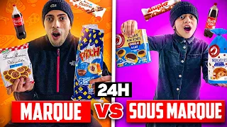 ON MANGE MARQUE VS SOUS MARQUE PENDANT 24H ! 😍 (qui est le meilleur)