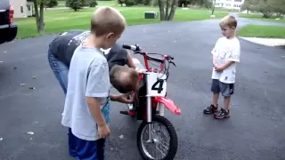 The boys got a razor mx500 dirt bike!