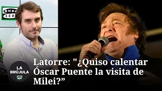 "¿Quiso calentar Óscar Puente la visita de Milei al acusarle de haberse drogado?"