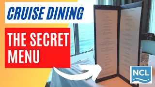 Don't miss out on the SECRET MENU on Norwegian Cruise Line (NCL)