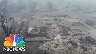 Drone Video Captures Scale of Wildfire Devastation | NBC News