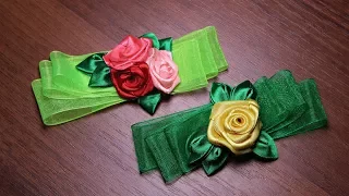 Канзаши Розы из Лент / Kanzashi / DIY