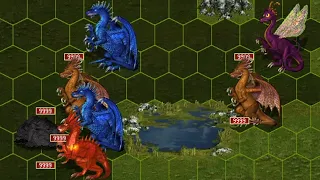 Heroes 3: 9999 x 7 Dragons (Final battle in the map "Unleashing the Bloodthirsty")