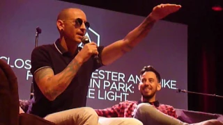 Linkin Park Q&A Chester talking about bra's & boobs (live) | 24.03.2017 | Melkweg Amsterdam