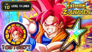 100% EZA INT SUPER SAIYAN GOD GOKU LEVEL 10 LINKS SHOWCASE! Dragon Ball Z Dokkan Battle