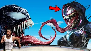 SCARY Venom Vs Girl VENOM Fight AND Destroys Los Santos In GTA 5 - Great Battle