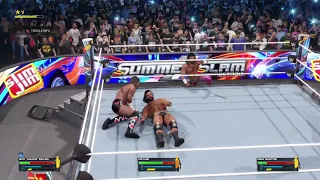 CM PUNK vs SETH ROLLINS vs DREW MCINTYRE WWE 2K24 Summer Slam Full Match 2024