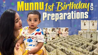 Munnu 1st Birthday కి  Preparations || Return Gifts || @LasyaTalks ||