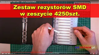 Zestaw rezystorów SMD 0805 / 1206  w zeszycie 4250szt.