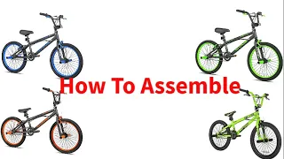 How to assemble Kent 20 inch Chaos Boy's BMX  Bicycle, Hydro Dip Matte Black SLOT 20