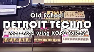 Deep Dive into Detroit Techno using Korg Volcas (Like it was 1988)