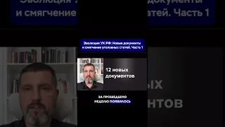 Узнайте о последних изменения в Уголовном кодексе РФ и о смягчении уголовных статей🤔