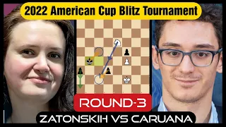 Caruana beats 4-times U.S. Women's Champion | Fabi vs Zatonskih | American Cup 2022 Blitz Tournament