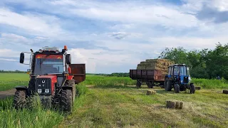 Сінокос Батько на МТЗ 892.2, МАТУСЯ на МТЗ 82.