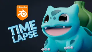 Bulbasaur Sculpt in Blender - Time Lapse