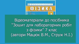 7 клас. ЛР № 5. Дослідження коливань нитяного маятника