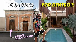 CASA con FACHADA ENGAÑOSA 😏 Hay un PARAÍSO DENTRO!! 🏝️