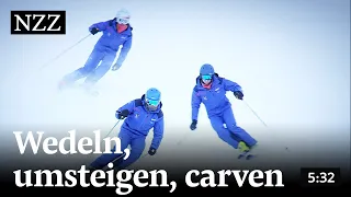 Wedeln, umsteigen, carven - der Retro-Test auf Ski