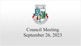 Council Meeting - September 26,  2023