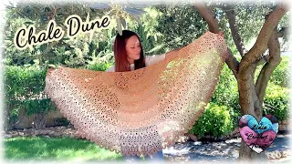 Châle Dune crochet by "Lidia Crochet Tricot"