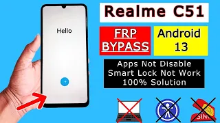 Realme C51 FRP Bypass Android 13🔥Without PC | Pattern Lock Not Setup❌ | Google Account Bypass 2024
