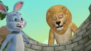 The Big Lion and the Little Rabbit Kathalu | Telugu Stories for Kids | Infobells