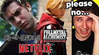 REACTING TO LIVE ACTION ANIME!! (Death Note and Fullmetal Alchemist)