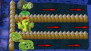 99 Gatling Pea Vs 99 Cactus Vs 99 Melon Pult  Vs Gargantuar Vs Dr. Zomboss - Plants vs Zombies Hack