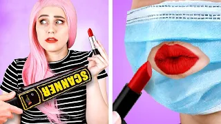 SNEAK MAKEUP INTO JAIL || Funny Makeup Tricks, Awkward Moments by Crafty Panda