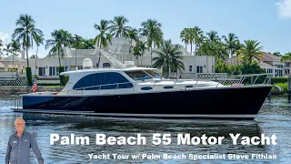 Palm Beach 55 Motor Yacht PB55 2022 Yacht Tour with Steve Fithian