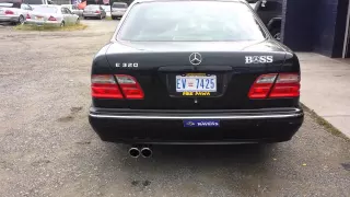 Mercedes E320 straight pipe exhaust sound