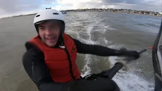Windsurfing at Thorpe Bay, Southend. JP x-cite 100L, Neilpryde combat 5.4;